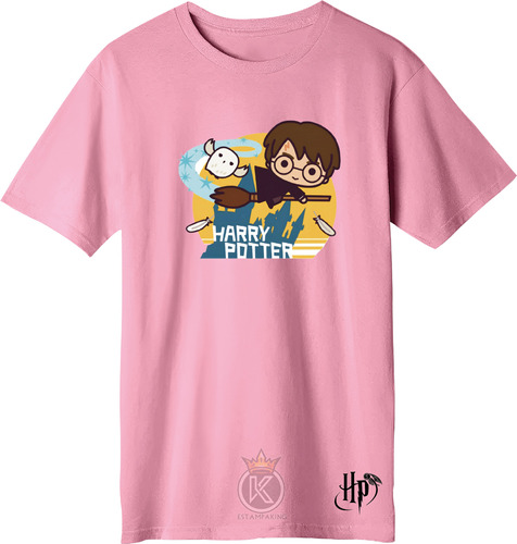 Polera Harry Potter - Escoba - Magia - Estampaking