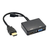 Adaptador Hdmi A Vga & Hdmi Con Audio Para Hdtv Y Pc