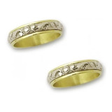 Par De Alianzas Especiales Oro 18k Cod: 3012 Joyeria Esponda