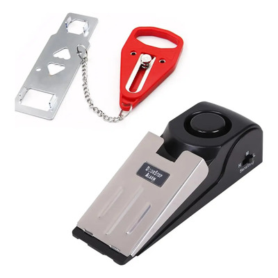 A Cerradura De Puerta Portátil Y Alarma De Tope De Puerta @