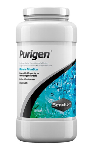 Seachem Purigen 500ml Remove Impurezas Da Água Doce Salgada