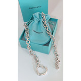 Tiffany & Co. Collar Corazón  Plata Fina Original 925