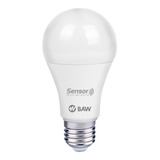 Lampara Led 13w Luz Fria C/sensor De Movimiento E27 220v Baw