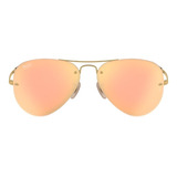 Lente De Sol Ray Ban Piloto Espejeado Rosa Rb3449