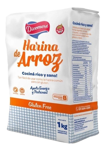 Harina De Arroz  Dicomere 1kg