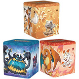 Juego De Latas Apilables Pokemon - Fuego - Lucha - Oscuridad