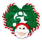 Disfraz Navidad Santa Claus Collar Crochet Amigurumi Tejido