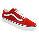 Tenis Vans Old Skool Vn0a4bv5jv6 Racing Red/true White