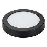 Panel Redondo Led Sobrepuesto Negro 6w