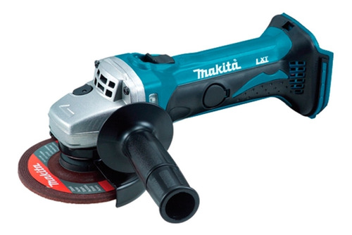 Miniesmeriladora Angular Inalámbrica Makita Dga452z Color Turquesa 430 W + Accesorio