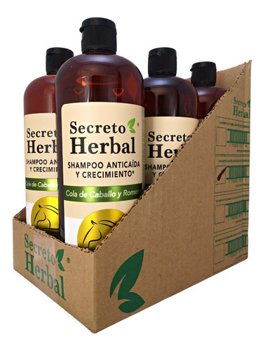 Shampoo Secreto Herbal Romero Anticaída Crecimiento 6 Piezas