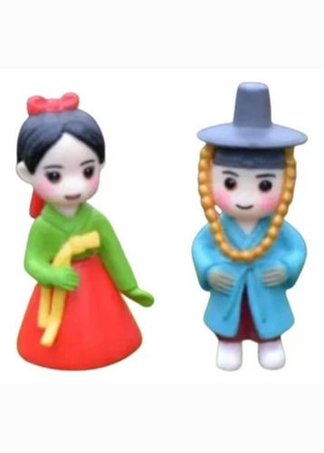 Pareja Oriental ( Personas Miniatura) Figura Juguete (2uni)
