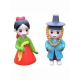 Pareja Oriental ( Personas Miniatura) Figura Juguete (2uni)