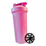  Shaker Mezclador Batido Vaso  600ml Genérico Color Rosa