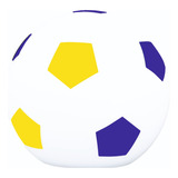 Lampara Velador Azul Y Oro Pelota Futbol 25cm + Lampara Led 