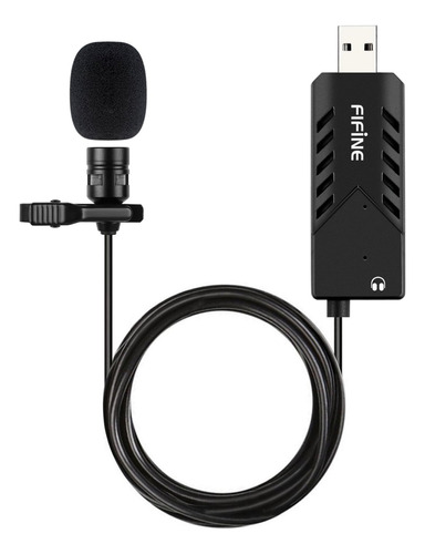 Microfono Usb Lavalier De Solapa, Sensor Cardioide Con Clip