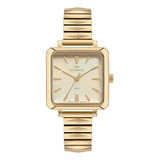 Relógio Technos Feminino Dourado - Quadrado, 3,3cm