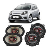 Kit Alto Falante Ford Ka 2008 A 2011 Bravox 200w 4 Portas Cor Preto