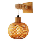 X Luminária De Cabeceira De Bambu Vintage Lâmpada De Sala J