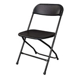 Ontario Furniture: Silla Plegable Apilable De Metal Negro, C