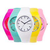 Reloj Unisex Minimalista Clasico De Silicona Moderno Verano