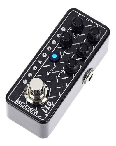 Pedal Mooer Pré Amplificador Cali Dual M011 Micro Preamp 9v Cor Preto