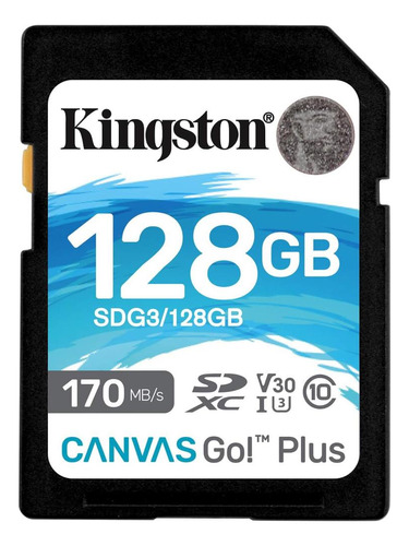 Cartão Sd 128gb Kingston Canvas Go Plus , Sdg3/128gb