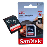 Cartão De Memória Sandisk Ultra 32gb Sdhc 100mb/s Original 