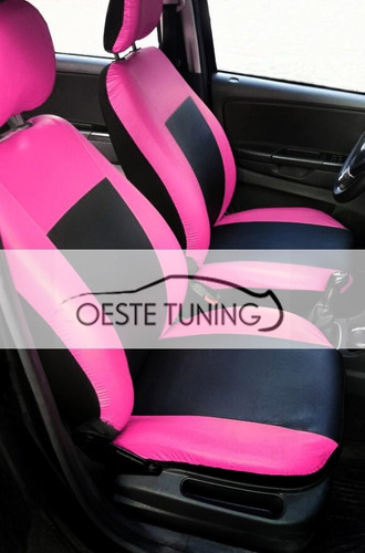 Fundas Cubre Asientos Auto Ecocuero Rosa Femenino