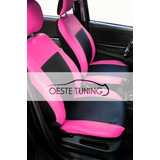 Fundas Cubre Asientos Auto Ecocuero Rosa Femenino