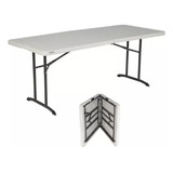 Mesa Plegable Lifetime 153cm 1.53m Portafolio Con Agarradera