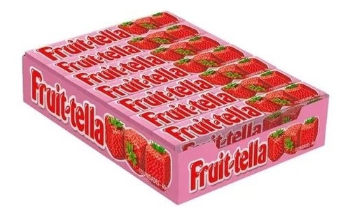 Bala Mastigável Sabor Morango Caixa 16unidades - Fruit-tella