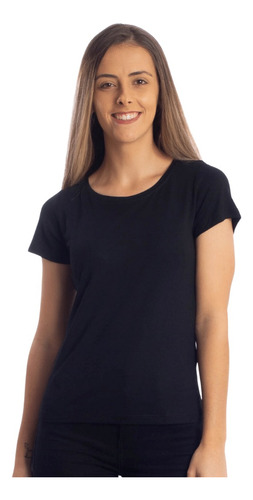 Camiseta Feminina Baby Look Estampa Lisa 3001a