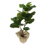 Árvore Planta Ficus Lyrata  87cm Toque Real Verde Grande