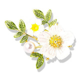 Broche De Flores De Margarita Para Damas, Alfiler De Ropa