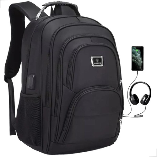 Mochila Masculina Faculdade Impermeável Resistente Grande