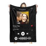 Frazada Cobija Spotify Code Personalizada Suave 100x150cm