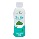 Suplemento En Líquido Vidanat Clorofila Con Matcha En Botella De 500ml