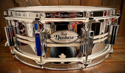 Caixa Pearl Duoluxe 14x5  Chrome Over Brass - Pearl 75th