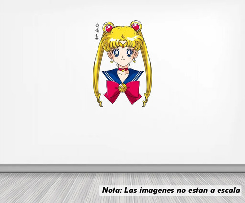 Vinil Sticker Pared 50cm Sailor Moon Cabeza Feliz 24a