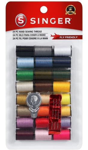 Pack 24 Mini-hilos De Coser A Mano, Agujas Y Enhebrador