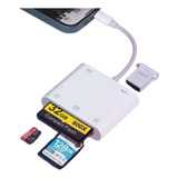 Adaptador Lightning Leitor Cartão Memória Micro Sd Tf Sd Cf 