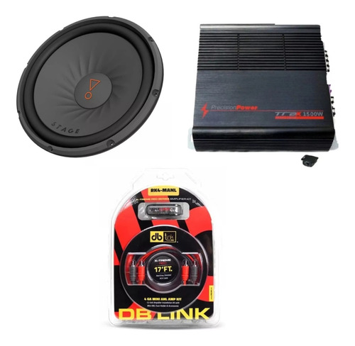 Kit Subwoofer Jbl Stage122d+amplificador Y Kit De Intalacion