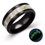 Anillo Dragon Luminoso Oriental Amuleto Acero Inoxidable 