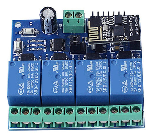 Módulo De Relé De 4 Canales Esp8266 Esp-01 De 12 V, Módulo