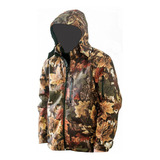 Campera Forest Leather Softshell Camuflado 3d Hojas Capucha 