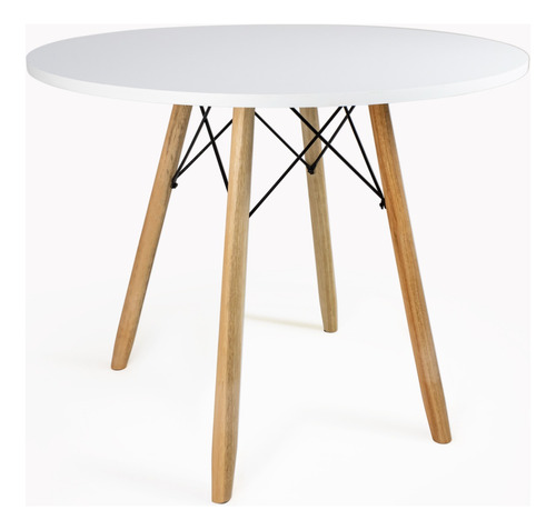 Mesa Jantar Redonda Pés De Palito Eames Eiffel Premium 90cm