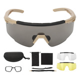 Gafas Goggles Táctico Tiro Uv400 Protección Con 3 Lentes