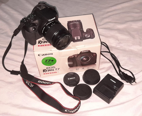 Câmera Canon Eos T7+ Lente Ef-s 18-55mm 