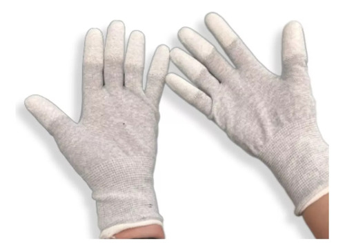 5 Pares De Guantes Antiestáticos Esd Talla S Gris/blanco